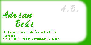 adrian beki business card